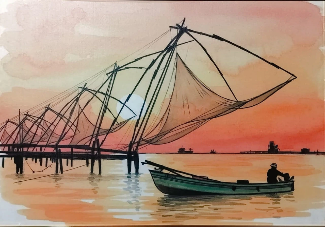 Watercolor drawing by SP Designs Trivandrum
